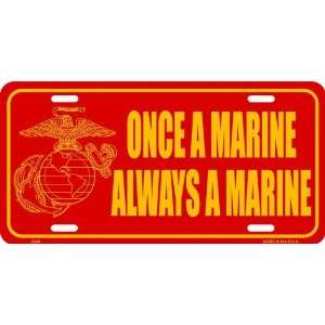  Once a Marine Always a Marine License Plate Frame 