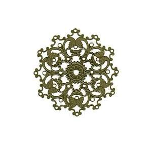  Olive Green Color Coated Brass Filigree Stamping By Ezel   Lace 