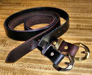 Amish Made Leather Belts 1 1/4 Size 32 34 36 38 40 42  
