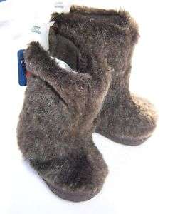 Baby Girls Infant Brown Fur Boots 3 6 9 12 months NWT  