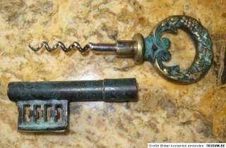 KEY SHAPED GERMANY hidden corkscrew GRAPEVINE ORNAMENTS typical 1960s 