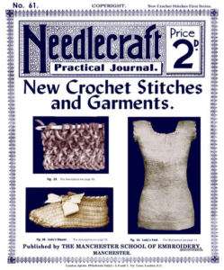 Needlecraft Journal #61 c.1907 Tunisian Crochet Work  