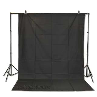 Professional Backdrop Stand Portrait Stand Plus Free 6 x 9 Black 