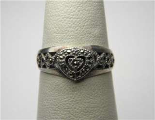   STERLING SILVER & MARCASITE 925 ESTATE JEWELRY RING SZ 7  