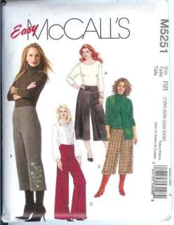McCalls Pants Sewing Pattern Misses Womens Plus Size Full Figure XLG 