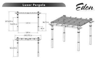 New Luxor Vinyl Pergola Patio & Garden Estate Size Outdoor Room   10 