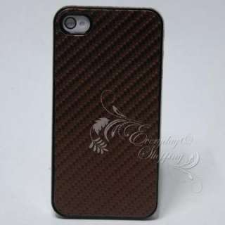 Fashion design hard cover case For Iphone 4G 4S brown color W2  