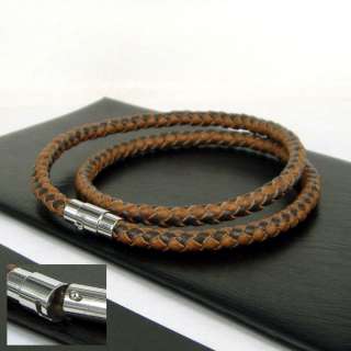   genuine leather steel clasp width thickness 6mm length 500mm 19 5inch