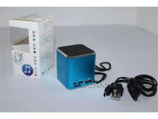Music Angel Mini Portable FM Music Player Speaker TF/SD Card blue HF06 