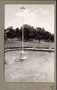 Newton Iowa 1948 RPPC Maytag Park Swimming Pool IA  