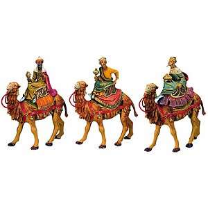 Fontanini by Roman Three Kings on Camels Set 3 Piece 5 Inch Each 