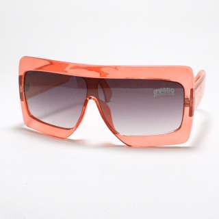 80s RETRO Style FLAT SQUARED ROBOT Sunglasses RED  