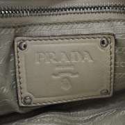 PRADA Nappa Leather Small Fringe Tote w Strap Cera