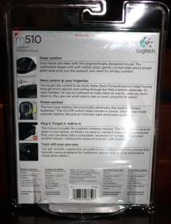 BRAND NEW* Logitech M510 Full Size Wireless Laser Mouse w/ Unifying 