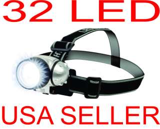 32 LED Headlamp Headlight Torch lamp Hiking, Ultra Bright LED 3 