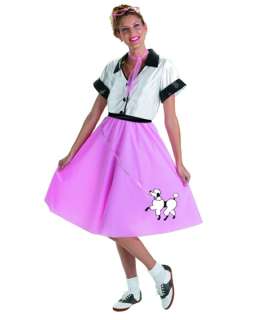 Frannys Fifties Frock 50s Poodle Skirt Adult Costume  