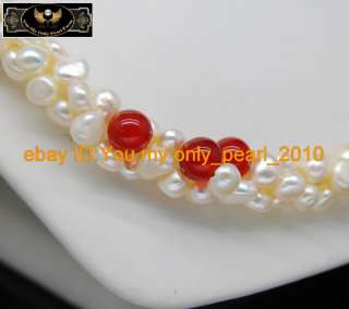 MP Charming white baroque pearl necklaces 925S 18Long  