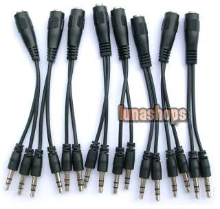 5mm Stereo Audio Y Splitter 1 Female to 2 Male Cable  