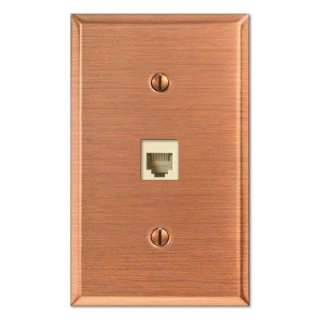 Creative Accents 1 Gang Antique Copper Phone Jack Wall Plate 9AC107SPJ 