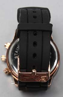 Accessories Boutique The Large Face Rubber Band Watch in Black and 