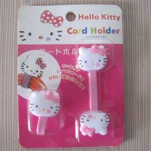 2pc Hello Kitty Wire Cord Holder Cable Organizer 4 Iphone  