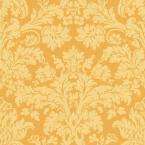  8 in x 10 in Yellow Contemporary Damask Wallpaper 