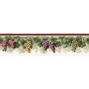 The Wallpaper Company 8 in x 10 in Purple Jewel Tone Grape Border 