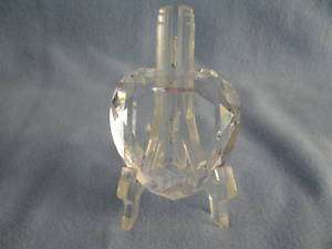 Rosenthal Crystal Heart Paperweight and display stand  