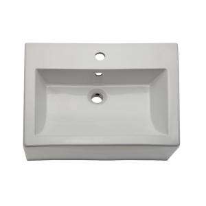 DECOLAV Classically Redefined Above Counter Square Vessel in White 