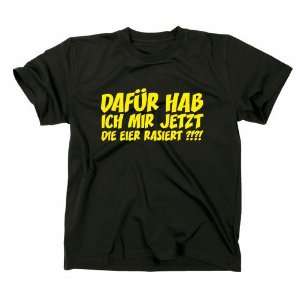   rasiert Intimrasur Fun Sprüche T Shirt: .de: Sport & Freizeit