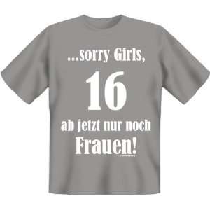 Sprüche Fun T Shirts zum 16. Geburtstag   16 Jahre T Shirt: .de 