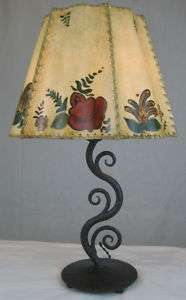 mexicana hand painted shade w/ wrought iron table lamp  