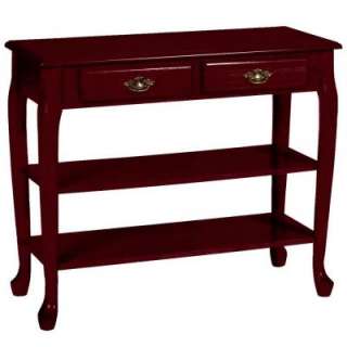   Collection 36 in. WTraditional Mahogany 2 Shelf Console Table