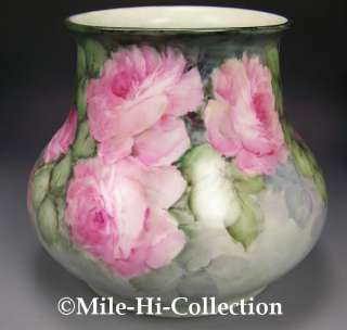 GERMANY HAND PAINTED ROSES LARGE JARDINIERE  