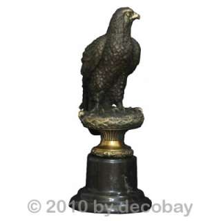 Brauner Adler Bronze Statue Skulptur Tierfigur Dekofigu  