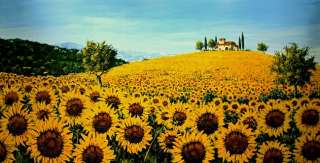 Marzari Girasoli sul Sonnenblumen Fertig Bild 70x137 Wandbild 