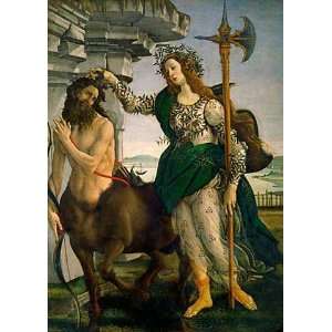 Kunstreproduktion Sandro Botticelli Minerva bändigt den Kentauren 