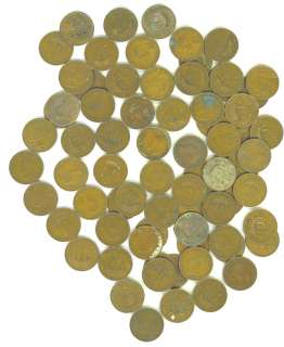 This is a group of 270 average circulated Great Britain George VI 1/2 