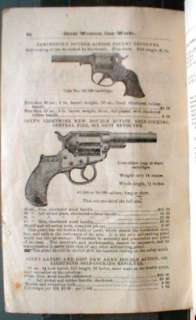 1879 Great Western Gun Catalogue Original # 21 RARE WOW  