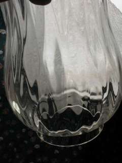 Faceted Hurricane Shade for Oil Lamp, Hand made  