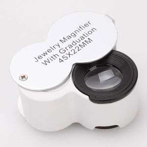 45x 22mm Glass Magnifying Magnifier Jeweler Eye Jewelry Loupe With 