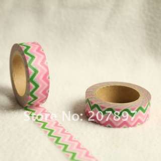 Japanese washi tape(Decorative paper tape) W pattern 6 rolls  