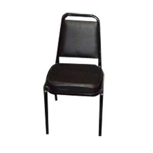 Stack Chair Square Back Stackable Chair with 2 Thick Seat  