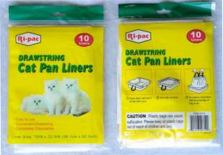60 Drawstring Cat Pan Liner Litter Waste Scoop Disposal 801243203100 