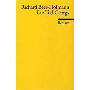 Der Tod Georgs  Richard Beer Hofmann Bücher