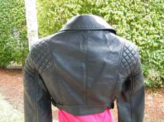 BEBE JACKET coat MOTO QUILTED BLACK 181229 xs s  