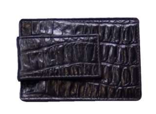 Mens Croco Leather Magnetic Money Clip wallet NWT  