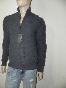 New Armani Exchange AX Mens Slim/Muscle Fit Full Zip Sweater  