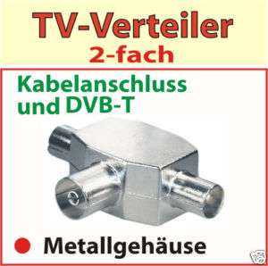 TV   Verteiler 2 fach; Metallgehäuse  