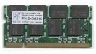 New 1GB DDR 400MHz PC 3200 SODIMM Laptop Memory RAM  